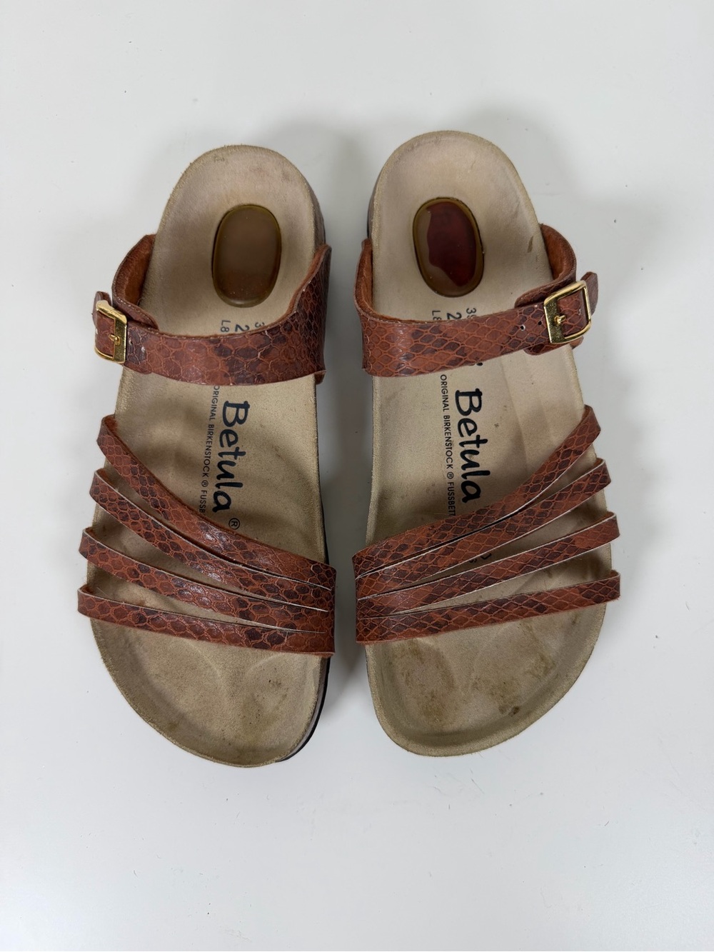 Women's Betula By Birkenstock size 8 Brown Slip-On Sandals